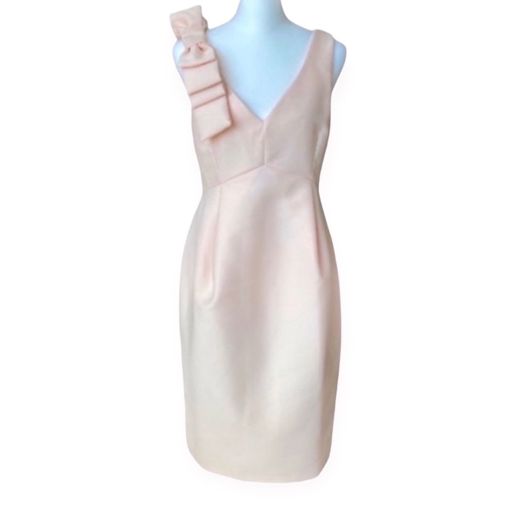ASOS Pale Pink Large Shoulder Bow Cocktail / Formal Dress - size women's 4